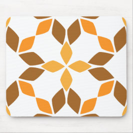 美しい茶色の花弁柄 マウスパッド