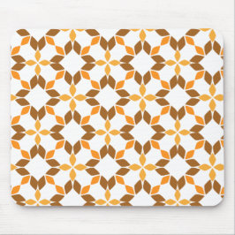 美しい茶色の花弁柄 マウスパッド