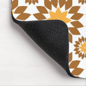 美しい茶色の花弁柄 マウスパッド (コーナー)