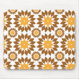 美しい茶色の花弁柄 マウスパッド