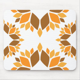 美しい茶色の花弁柄 マウスパッド