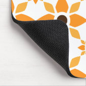 美しい茶色の花弁柄 マウスパッド (コーナー)