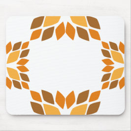 美しい茶色の花弁柄 マウスパッド