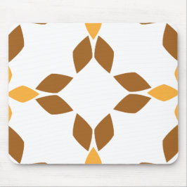 美しい茶色の花弁柄 マウスパッド
