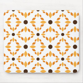 美しい茶色の花弁柄 マウスパッド