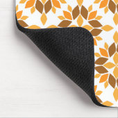 美しい茶色の花弁柄 マウスパッド (コーナー)