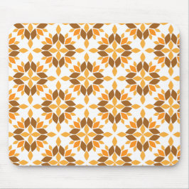 美しい茶色の花弁柄 マウスパッド