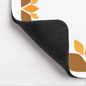 美しい茶色の花弁柄 マウスパッド (コーナー)