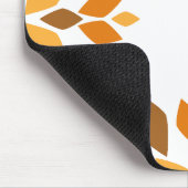 美しい茶色の花弁柄 マウスパッド (コーナー)