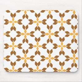 美しい茶色の花弁柄 マウスパッド