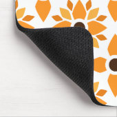 美しい茶色の花弁柄 マウスパッド (コーナー)