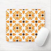 美しい茶色の花弁柄 マウスパッド (マウス)