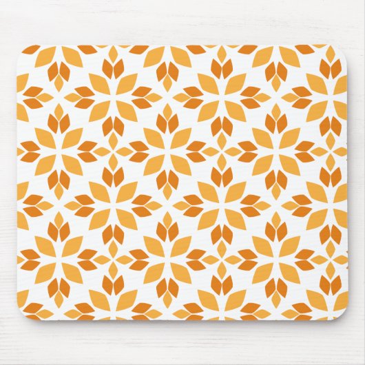 美しい茶色の花弁柄 マウスパッド (正面)