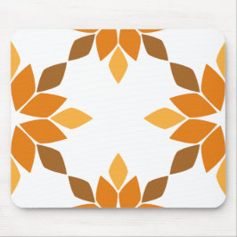 美しい茶色の花弁柄 マウスパッド