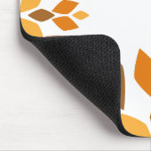 美しい茶色の花弁柄 マウスパッド (コーナー)