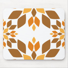 美しい茶色の花弁柄 マウスパッド