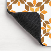 美しい茶色の花弁柄 マウスパッド (コーナー)