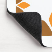 美しい茶色の花弁柄 マウスパッド (コーナー)