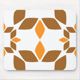 美しい茶色の花弁柄 マウスパッド