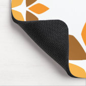 美しい茶色の花弁柄 マウスパッド (コーナー)