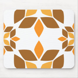 美しい茶色の花弁柄 マウスパッド