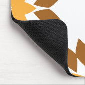 美しい茶色の花弁柄 マウスパッド (コーナー)