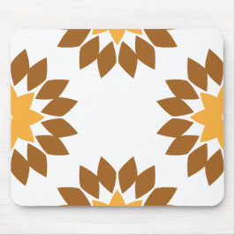 美しい茶色の花弁柄 マウスパッド