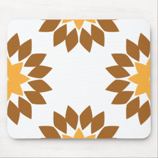 美しい茶色の花弁柄 マウスパッド