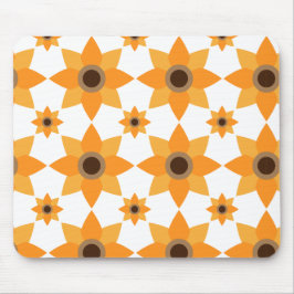 美しい茶色の花弁柄 マウスパッド