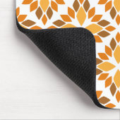 美しい茶色の花弁柄 マウスパッド (コーナー)