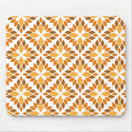 美しい茶色の花弁柄 マウスパッド