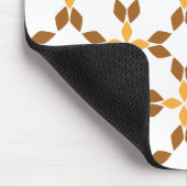 美しい茶色の花弁柄 マウスパッド (コーナー)