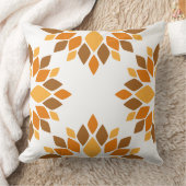 美しい茶色の花柄の枕 クッション (ブランケット)