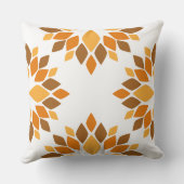 美しい茶色の花柄の枕 クッション (裏面)