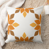 美しい茶色の花柄の枕 クッション (ブランケット)