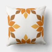 美しい茶色の花柄の枕 クッション (裏面)