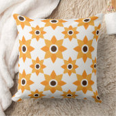 美しい茶色の花柄の枕 クッション (ブランケット)