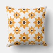 美しい茶色の花柄の枕 クッション (裏面)