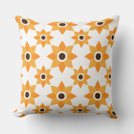 美しい茶色の花柄の枕 クッション