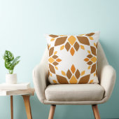 美しい茶色の花柄の枕 クッション (椅子)