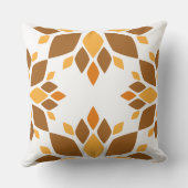 美しい茶色の花柄の枕 クッション (裏面)