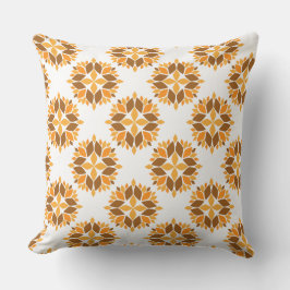 美しい茶色の花柄の枕 クッション