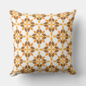 美しい茶色の花柄の枕 クッション (裏面)