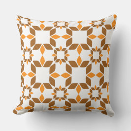 美しい茶色の花柄の枕 クッション