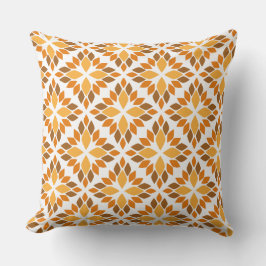 美しい茶色の花柄の枕 クッション