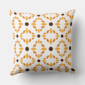 美しい茶色の花柄の枕 クッション (裏面)