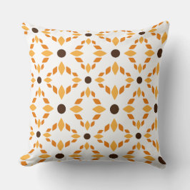 美しい茶色の花柄の枕 クッション