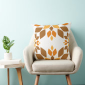 美しい茶色の花柄の枕 クッション (椅子)