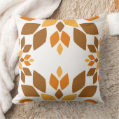 美しい茶色の花柄の枕 クッション (ブランケット)