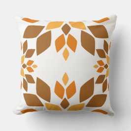 美しい茶色の花柄の枕 クッション